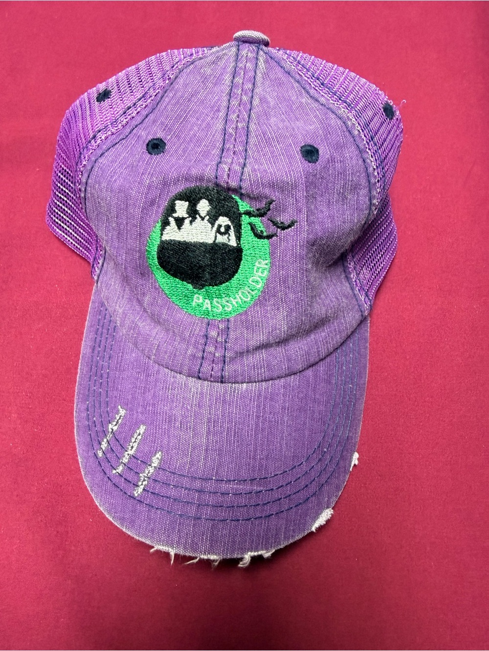 Disney Parks Haunted Mansion Hitchhiking Ghosts Doombuggy Ponytail Hat
